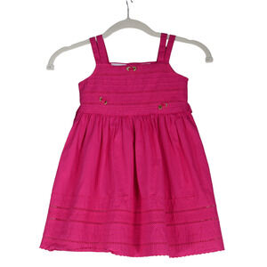 Blueberi Boulevard Girls Dress 5 Pink Rose Applique Sundress Cottagecore A Line